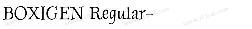 BOXIGEN Regular字体转换